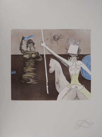 Gravure Dali - Don Quichotte, En Route pour la Bataille