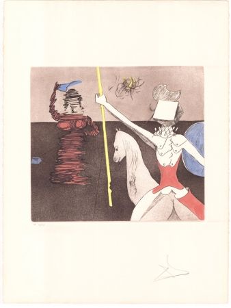 Gravure Dali - Don Quijote - après la bataille