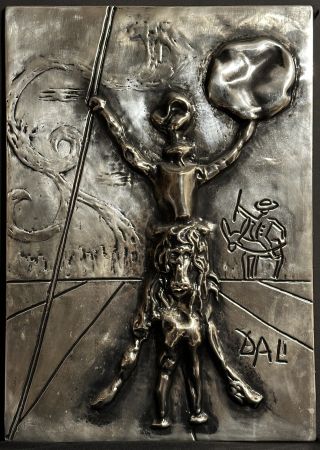 Multiple Dali - Don Quixote Silver Bas Relief