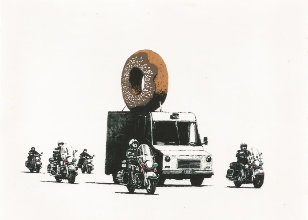 Sérigraphie Banksy - Donut (brown)