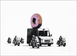 Sérigraphie Banksy - Donuts (Strawberry) 