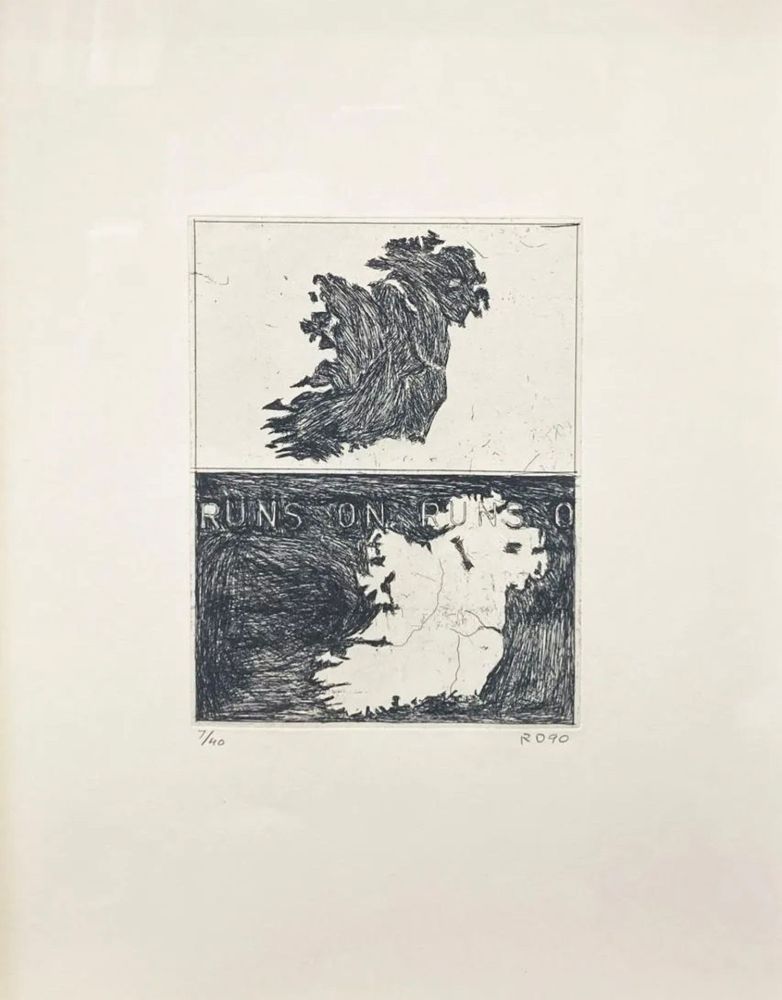 Gravure Diebenkorn - Double Map of Ireland