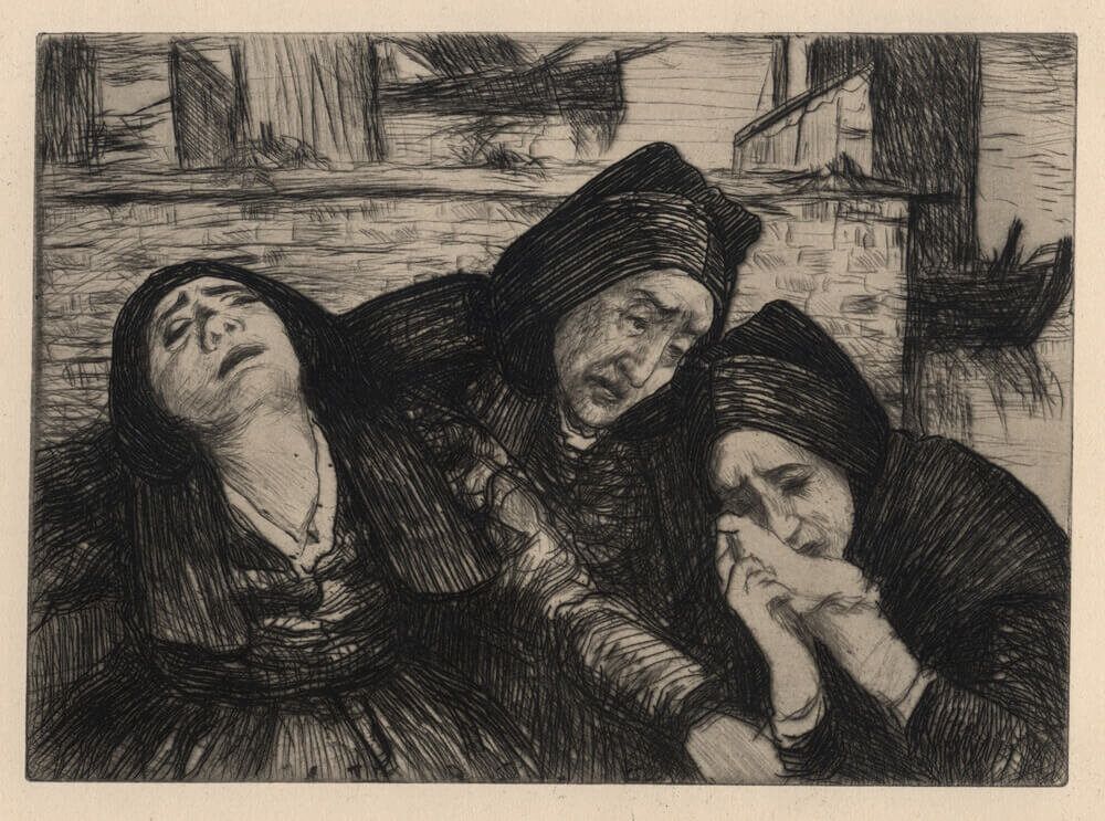 Gravure Cottet - Douleur