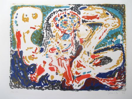 Lithographie Jorn - Drame Romantique
