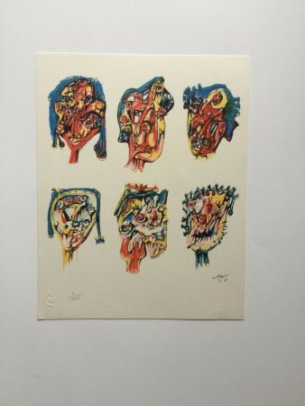 Lithographie Matta - D'yeux (from Morfolgie Verbali)