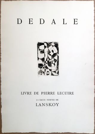 Gravure Lanskoy - DÉDALE. Affiche originale gravée. Livre de Pierre Lecuire (1960)