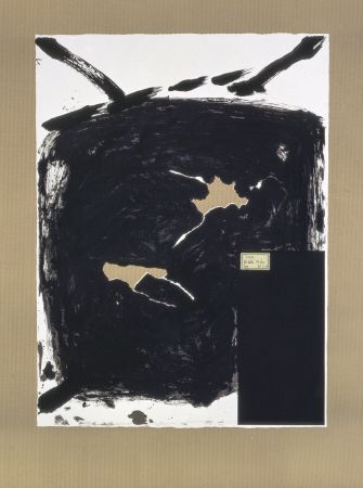 Lithographie Tàpies - Déchirure 