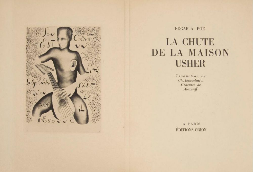 Livre Illustré Alexeïeff - E. Poe : LA CHUTE DE LA MAISON USHER. 10 eaux-fortes originales (1929).