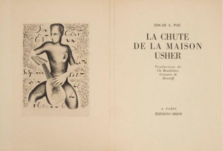 Livre Illustré Alexeïeff - E. Poe : LA CHUTE DE LA MAISON USHER. 10 eaux-fortes originales (1929).