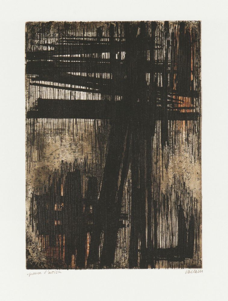 Gravure Soulages - Eau-Forte VII