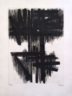 Eau-Forte Soulages - Eau forte n° 6