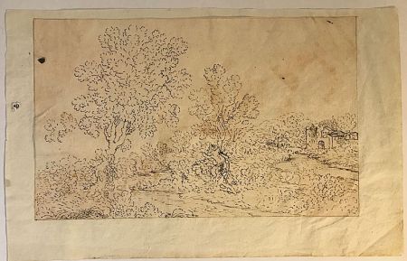 Aucune Technique Anonyme - Ecole française, XVIIe, dans le goût de Claude LE LORRAIN (1600-1682) .  Paysage