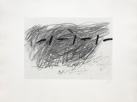 Gravure Tàpies - Ecriture