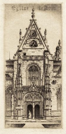 Gravure Arms - Eglise de Notre Dame, Bourg-En-Bresses