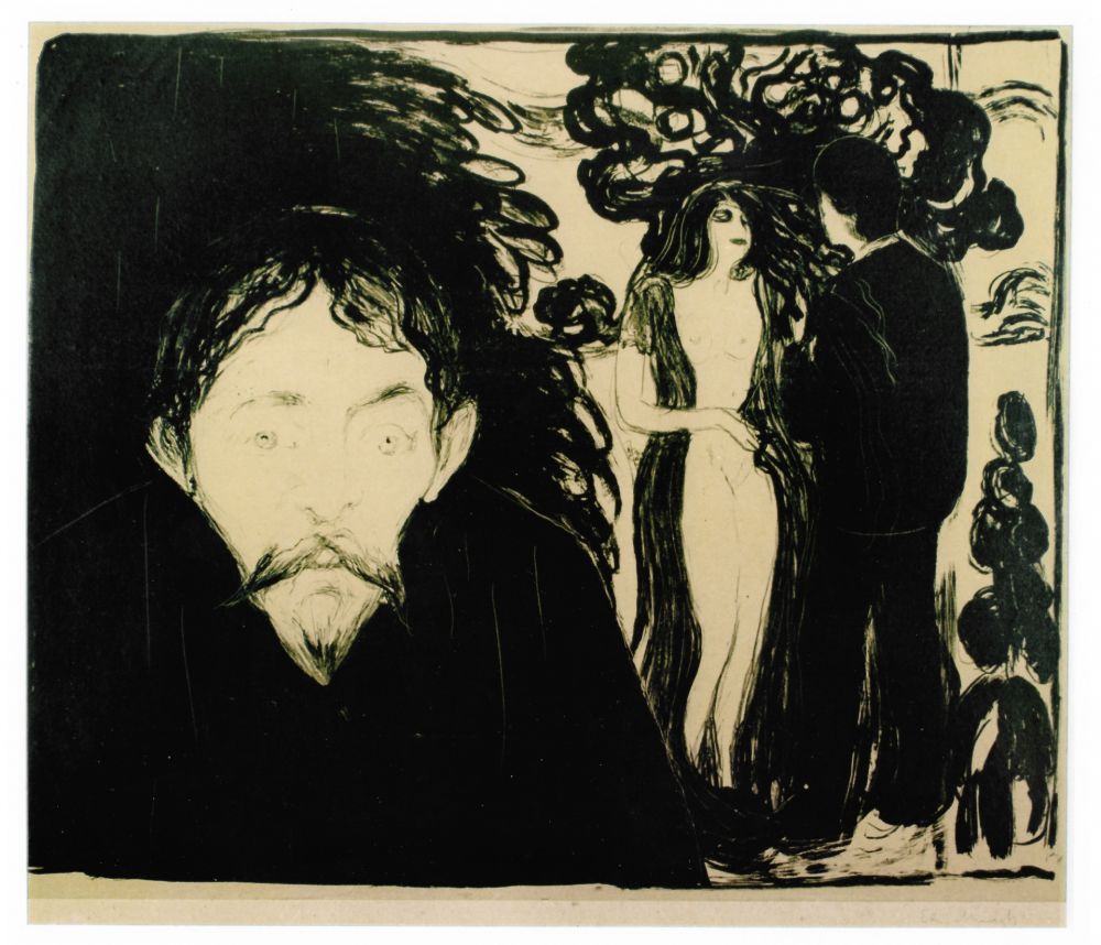 Lithographie Munch - Eifersucht (Jealousy)