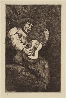 Eau-Forte Et Aquatinte Goya - El cantor ciego / The Blind Singer