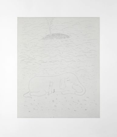 Gravure Kaga - Elephant and whale