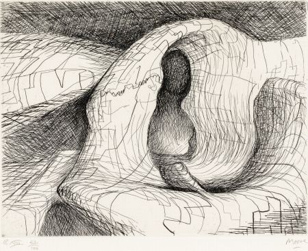 Eau-Forte Moore - Elephant Skull Plate VIII, 1969