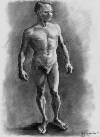 Lithographie Bonabel - ELIANE BONABEL / Louis-Ferdinand Céline - Litographie Originale / Original Lithograph - Nu Masculin / Male Nude - 1938