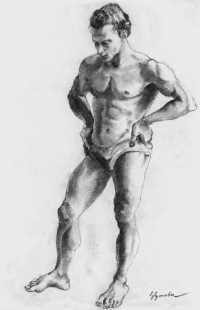 Lithographie Bonabel - ELIANE BONABEL / Louis-FerdinandCéline - Nu Masculin / Male Nude  - 1938
