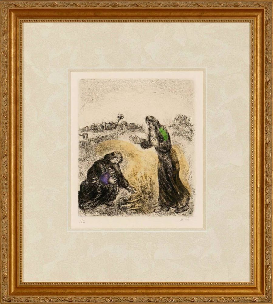 Eau-Forte Chagall - Elijah and the Widow of Sarepta