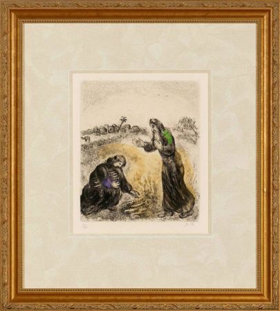 Eau-Forte Chagall - Elijah and the Widow of Sarepta