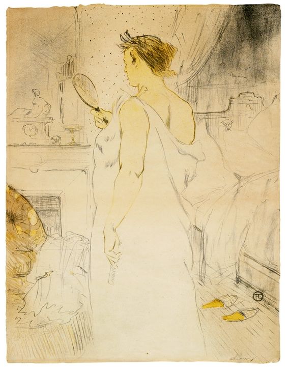 Lithographie Toulouse-Lautrec - Elles