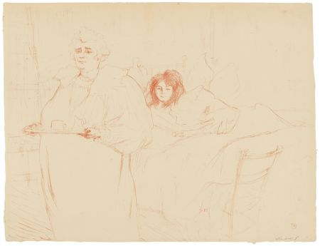 Lithographie Toulouse-Lautrec - Elles