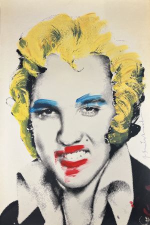 Monotype Mr Brainwash - Elvis – Acrylic and screenprint on paper 
