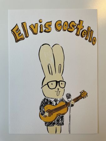 Lithographie Kaga - ELVIS COSTELLO