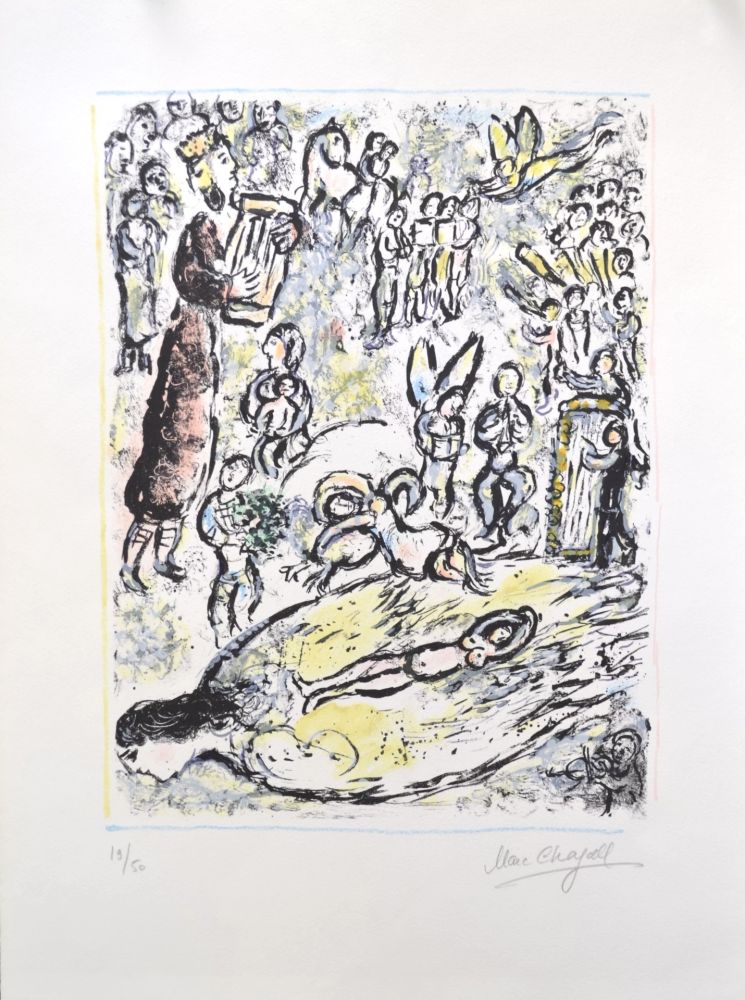 Lithographie Chagall - Enchanted Flute - M665
