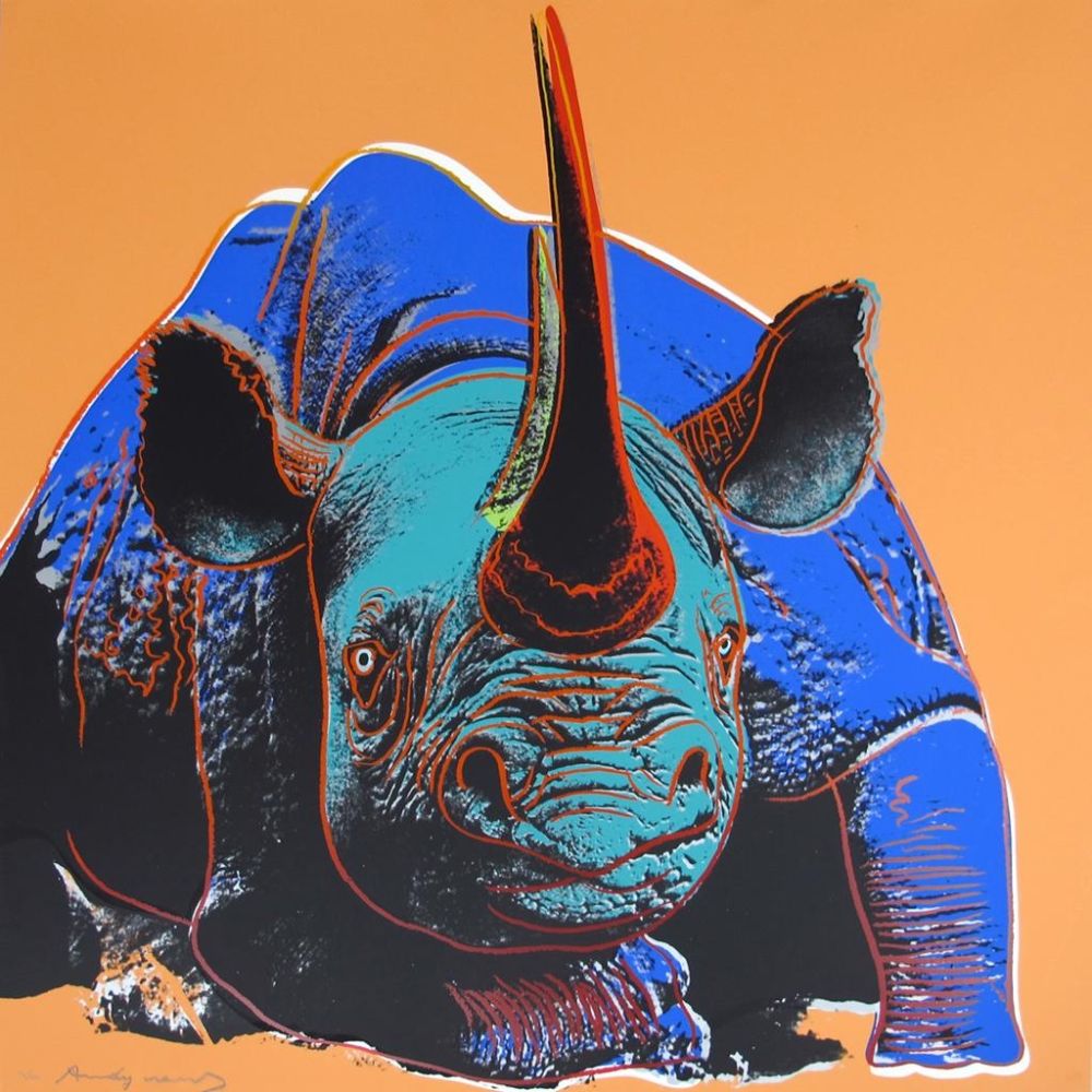 Sérigraphie Warhol - Endangered Species: Black Rhino II.301