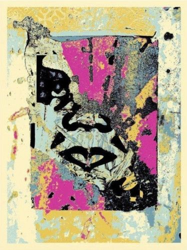 Sérigraphie Fairey - Enhanced Disintegration (Pink),
