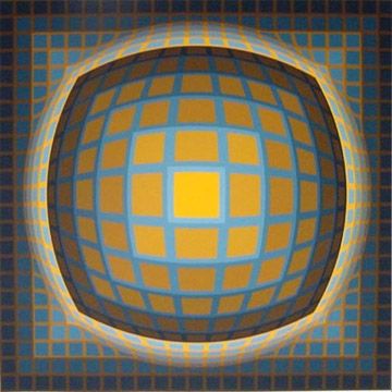 Sérigraphie Vasarely - Enigma 3