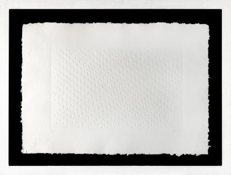 Multiple Castellani - Enrico Castellani (1930 - 2017) - Superficie Bianca- Calcography on paper -1969