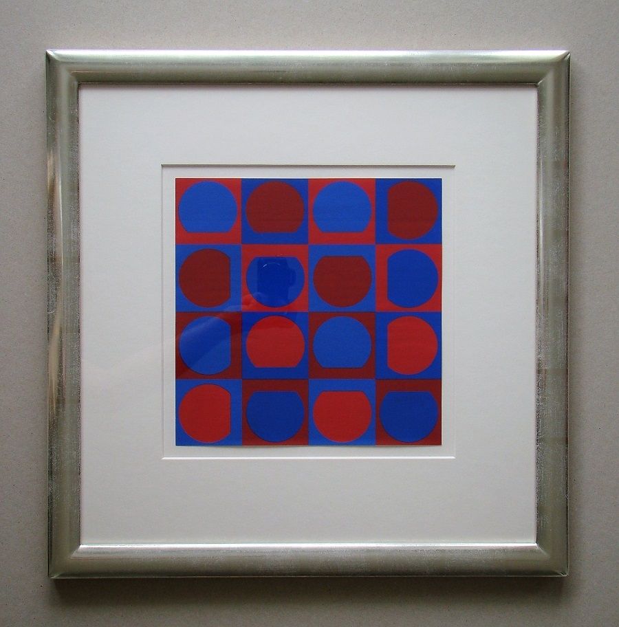 Sérigraphie Vasarely - Eridan Rouge