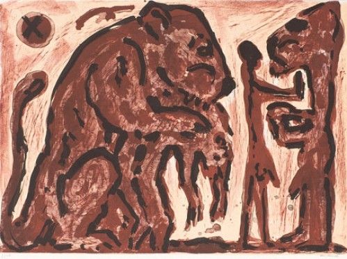 Lithographie Penck - Erinnerung unbekannt