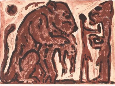 Lithographie Penck - Erinnerung unbekannt