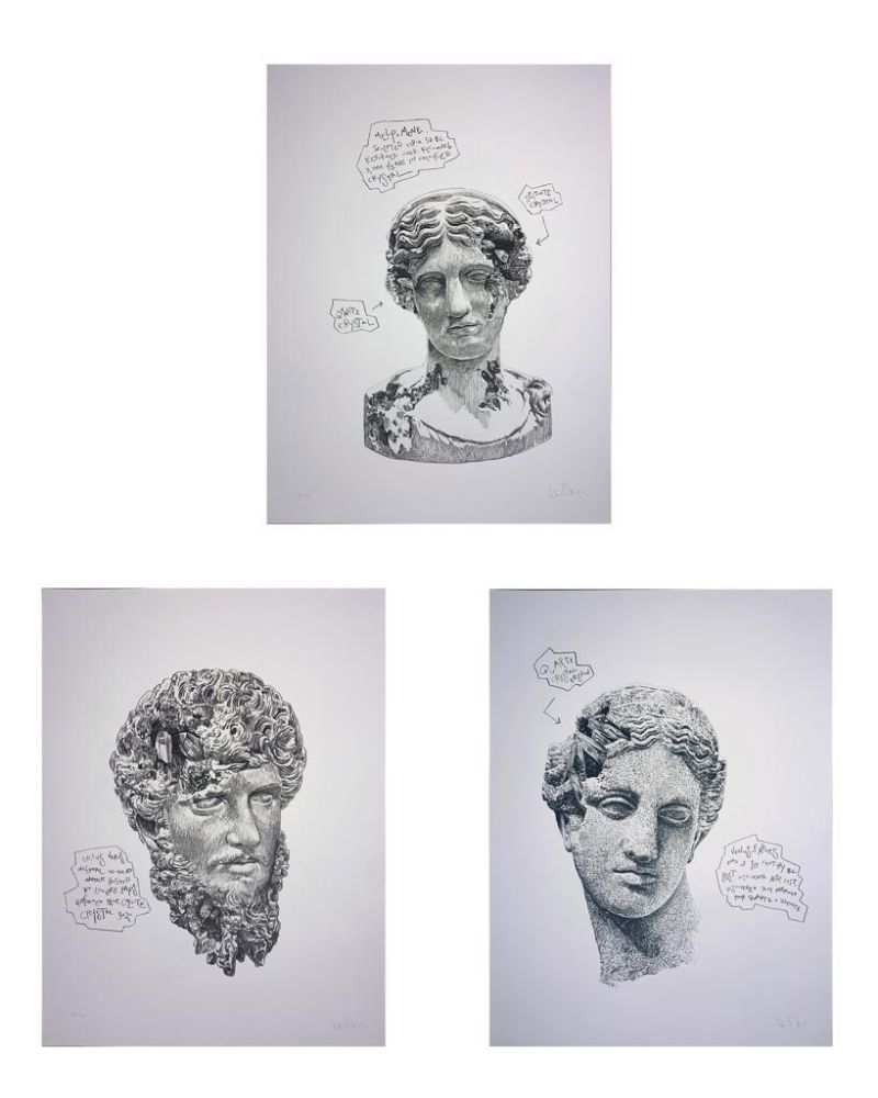 Sérigraphie Arsham - Eroded Classical Prints (Portfolio of 3)