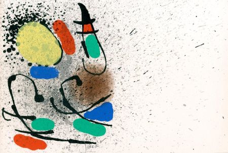 Lithographie Miró - Errantes graminées