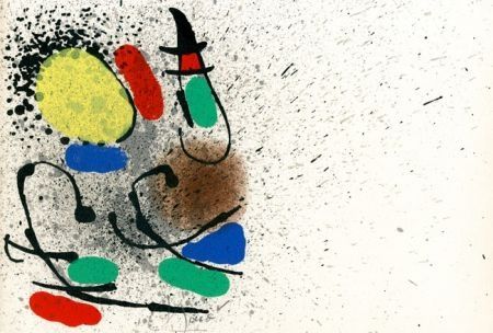 Lithographie Miró - Errantes graminées