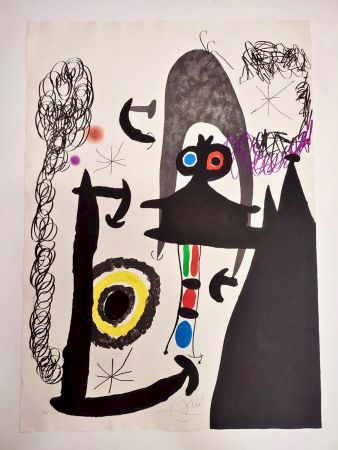 Eau-Forte Et Aquatinte Miró - Escalade ver la lune