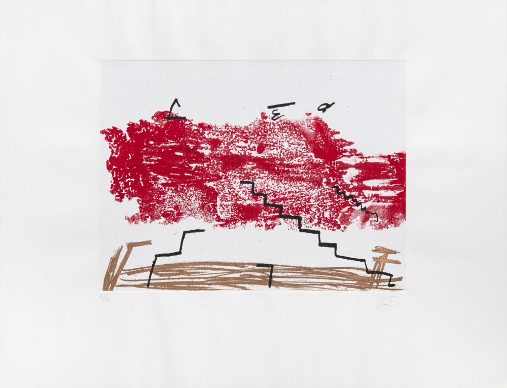 Gravure Tàpies - Escalier 