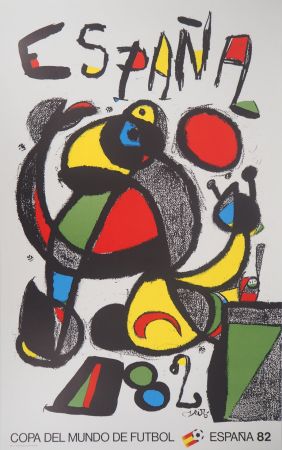 Lithographie Miró - Espana, personnage surréaliste