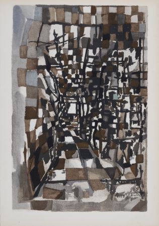 Pochoir Vieira Da Silva - Et puis voilà (#D), 1951