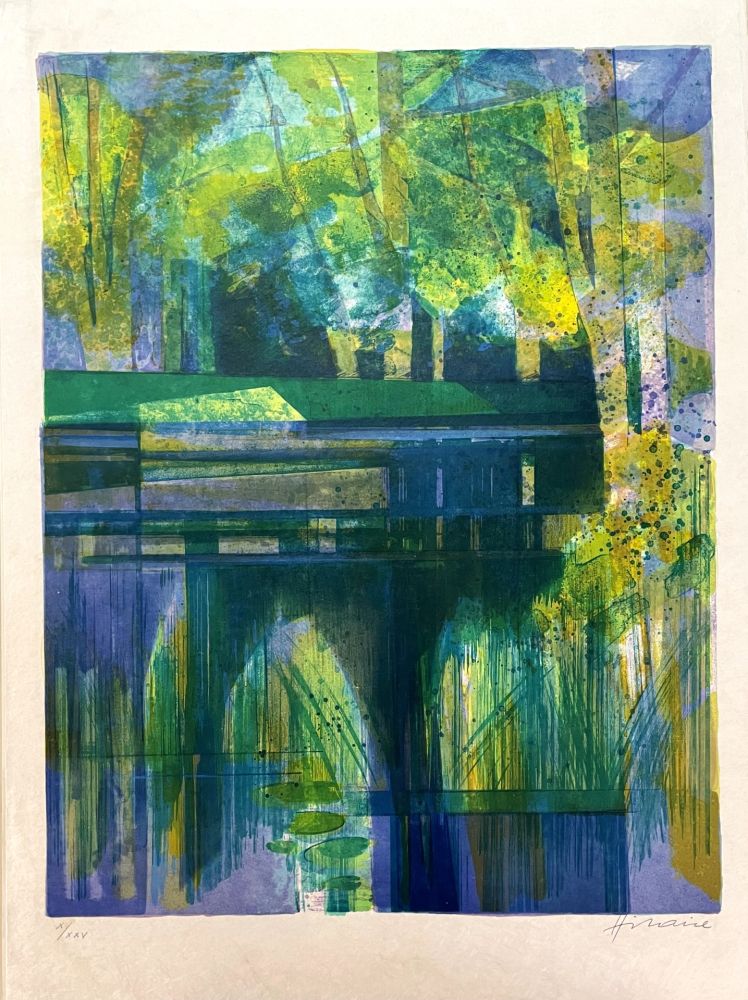 Lithographie Hilaire - Etang