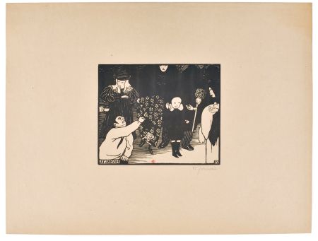 Lithographie Vallotton - Etude de nus