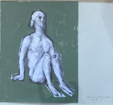 Sérigraphie Buraglio - Etude pour Job, avec Cézanne
