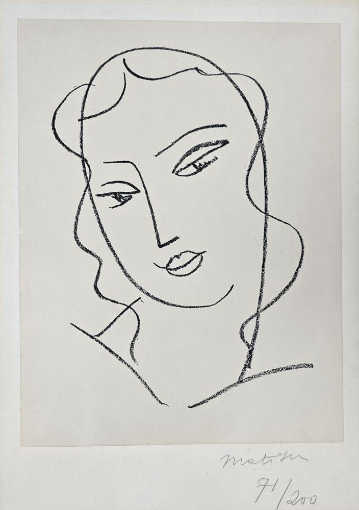 Lithographie Matisse - Etude pour la Vierge