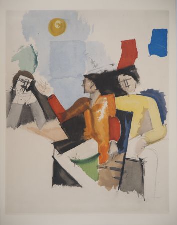 Lithographie De La Fresnaye - Etude pour La conquête de l'air